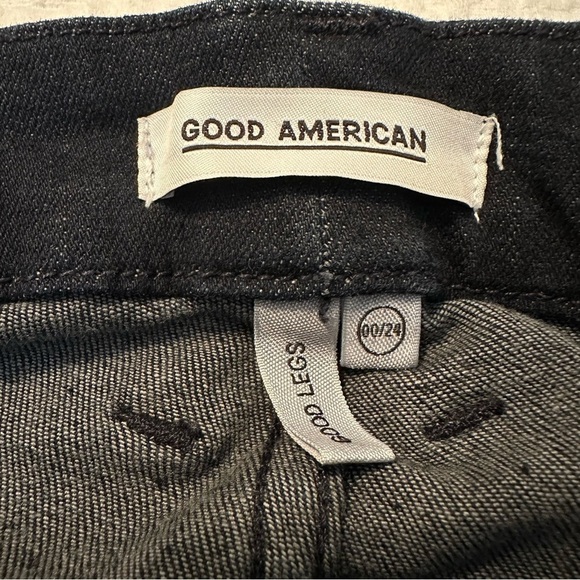 Good American Good Legs Skinny Jeans in Blue224 Wash - Size 00/24 - Picture 4 of 12